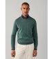 Hackett London Ess Merino Crew-tröja i olivgrönt