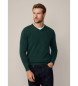 Hackett London Pullover Wolle V grün