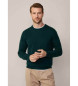 Hackett London Pull Merino Cash Mix vert