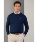 Hackett London Pull en soie bleu