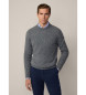 Hackett London Maglione intrecciato grigio