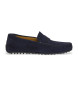 Hackett London Driver Loafer mocassins em pele da marinha