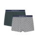 Hackett London Pack 2 Calções boxer Icon Tk cinzento, verde