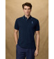 Hackett London Polo con n�mero fit cl�sico marino