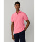 Hackett London Pólo com corte de praia de ajuste clássico cor-de-rosa