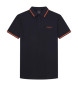 Hackett London Hs polo met tip zwart