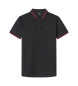 Hackett London Polo nera con riga HS