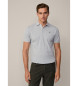 Hackett London Slim fit piqué polo shirt grey