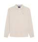 Hackett London Polo Piqué manches longues Slim beige