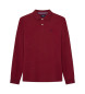 Hackett London Polo Piqu long sleeve Slim maroon