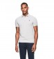 Hackett London Camisa pólo com logotipo Fit Slim cinza