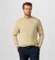 Hackett London Beige crew neck sweatshirt with logo