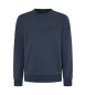 Hackett London Basic Sweatshirt mit Prgung navy