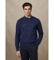 Hackett London Felpa Heritage Essential Navy