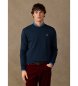 Hackett London Sudadera algodón cuello redondo con logo marino