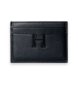 Hackett London Porte-cartes en cuir noir