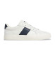 Hackett London Zapatillas de piel Blake Mix blanco, azul