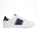 Hackett London Bond Straps lder sneakers vit