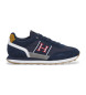 Hackett London Hendfor Patch leren sportschoenen marine