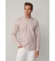 Hackett London Camisa Mouline Check rojo
