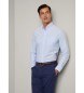 Hackett London Getailleerde oxford overhemd blauw