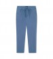 Hackett London Teksturirane hlače Jogger modre barve