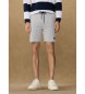Hackett London Grey logo fleece shorts