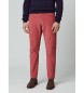 Hackett London Pigmentne hlače rdeče