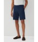 Hackett London Marineblaue Bermuda-Shorts aus Piqué
