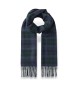 Hackett London Scarf Plaid Logo marinblå