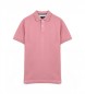 Hackett London Bawełniana koszulka polo Piqué w kolorze różowym