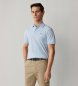 Hackett London Niebieskie polo Slim Fit z logo