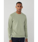 Hackett London Grünes Doppelstrick-Sweatshirt 