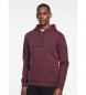 Hackett London Sweat à capuche gaufré violet