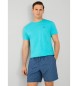 Hackett London Swim Trim Logo T-shirt turquoise