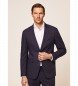 Hackett London Fato de lã antirrugas azul-marinho