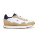 Hackett London Sneakers in pelle beige semplice vettoriale