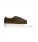 Hackett London Cupsole green leather sneakers