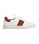 Hackett London Icon Archive Leren Sneakers 1983 wit, rood