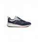 Hackett London Combined leather trainers blue