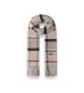 Hackett London Beige Plaid Logo sjaal