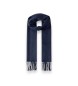 Hackett London Marineblauwe Solid Patch Cash sjaal