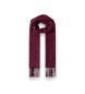 Hackett London Bordeauxrode Solid Patch Cash sjaal