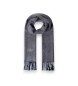 Hackett London Twill Wool Cash sjaal blauw