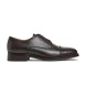 Hackett London Braune Burton Edge Leder Blcher Schuhe