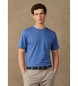 Hackett London T-shirt blu con tasca H