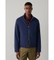 Hackett London Navy blue bomber jacket