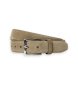 Hackett London Bälte i skinn Feather Edge, beige