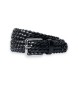 Hackett London Plait black leather belt
