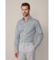 Hackett London Camicia verde a righe Ess Bengal